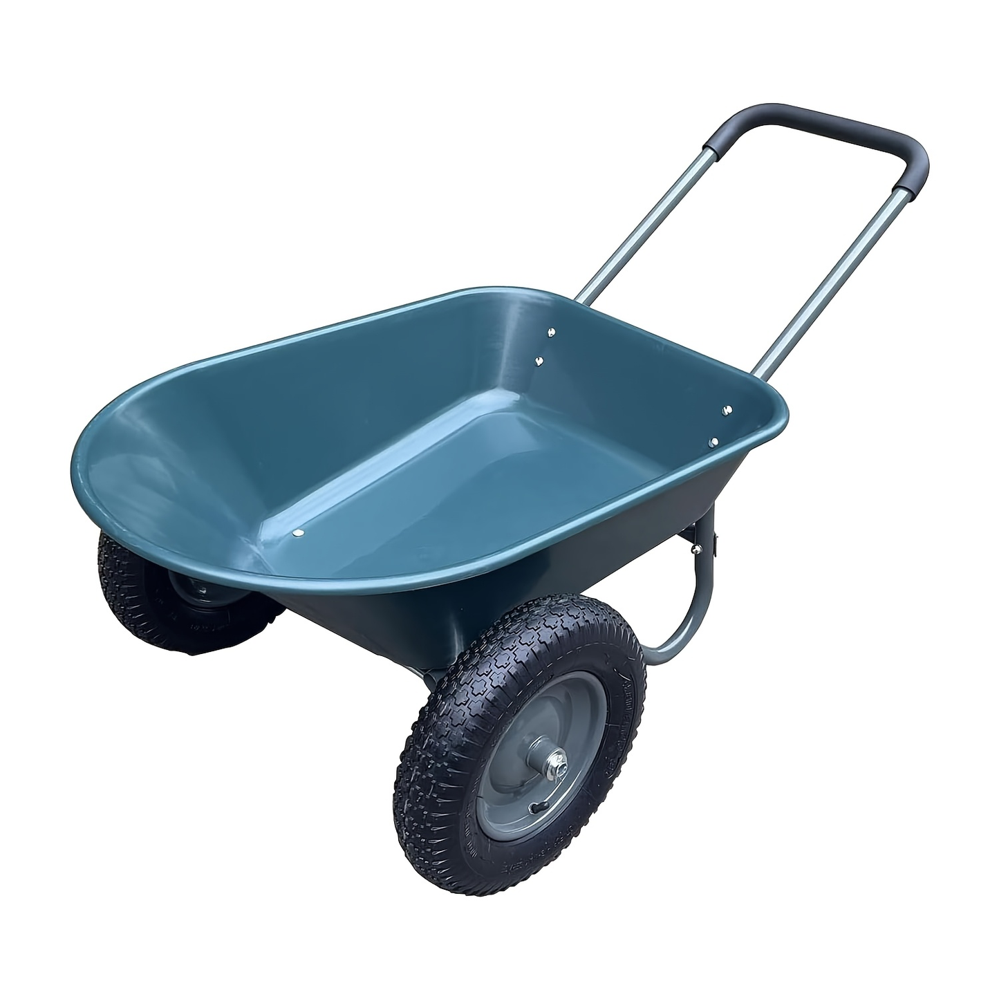 Utility Wagon 1200 lbs Heavy-Duty Poly Bed Steel Frame Dump Cart with Built-in Stand, Towable Wheelbarrow for Garden, Farm & Landscaping