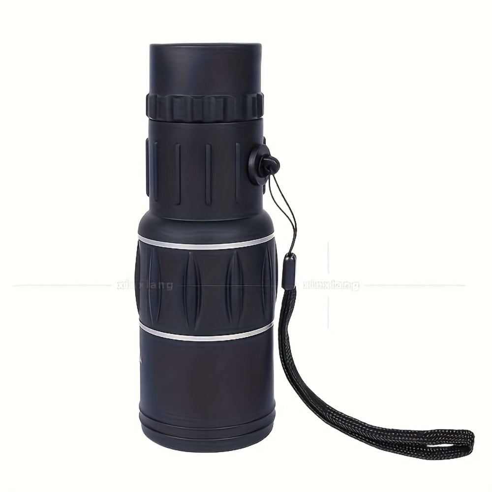 Compact 10x50 Monocular Telescope with Manual Focus, Wrist Cord and 16 cm Pictured Length for Adults