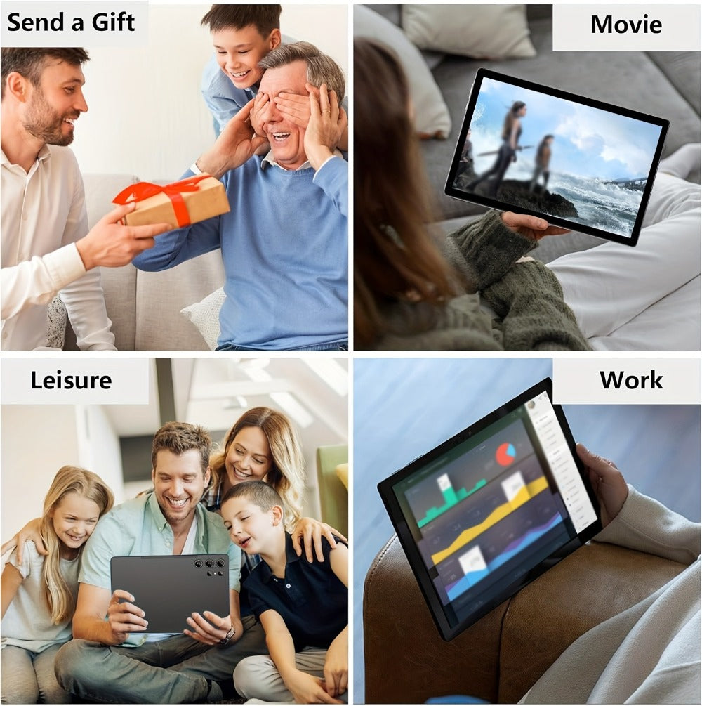 11-Inch Android 15 Tablet Bundle with 12GB Memory, 128GB Storage, Keyboard Case, Stylus and Mouse