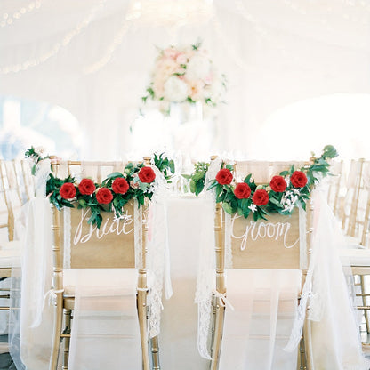 Artificial Silk-Labeled Rose Heads with 6-Inch Detachable Stems, 50-Piece Set in Black, Red or Wine Red