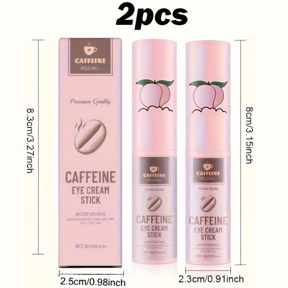 Eye Cream Firming Anti-Aging 2pcs with Caffeine & Ceramide NP — Reduces Dark Circles Puffiness Fine Lines Crow's Feet Lifted Refreshed Under-Eye Look Daily Skincare