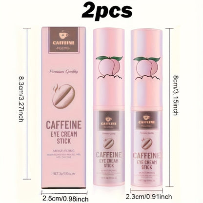 Eye Cream Firming Anti-Aging 2pcs with Caffeine & Ceramide NP — Reduces Dark Circles Puffiness Fine Lines Crow's Feet Lifted Refreshed Under-Eye Look Daily Skincare