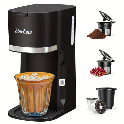 Black Single-Serve Coffee Brewer with CM6080 or CM6070 Model Options and Removable Cup Platform