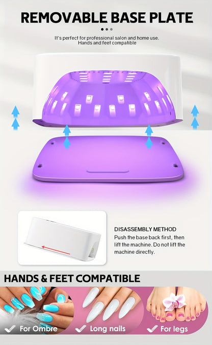 Rechargeable UV LED Nail Lamp 30 Beads – Professional Gel Nail Curing Light Cordless with 3 Timer Settings | Fast Curing Nail Dryer for Home & Salon, Compatible All Gel Polish