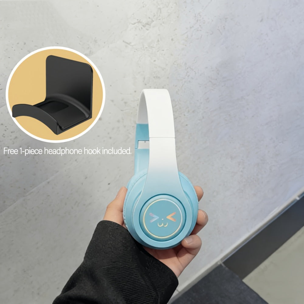 Foldable ANC Over-Ear Headphones with Bluetooth 5.3, Microphone and Four Gradient Color Hook Sets