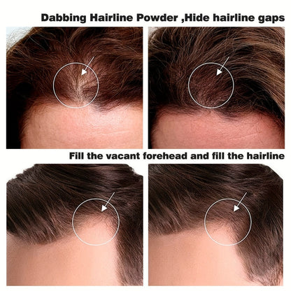 Beard Touch-Up Powder for Men - Instant Gray Coverage Beard Filler for Sparse Patchy Beard Eyebrows Hairline Temples Natural Finish Skin Friendly Long Lasting 5 Colors Available