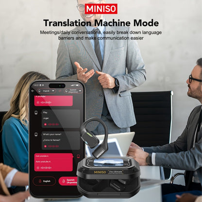AI Translation Wireless Earbuds Real-Time 135 Languages Open-Ear Design Full-Color Touch Screen for an Everyday Personal Care Routine
