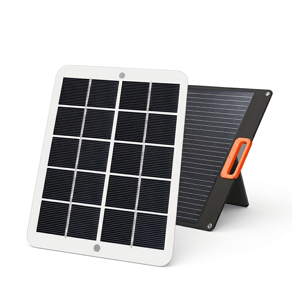 Solar Charging Panel 4W 10W Compact Lightweight Single-Crystal Monocrystalline Micro USB for Mobile Phone Power Bank Camera Speaker Hiking Camping Outdoor Travel