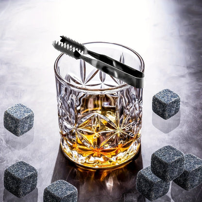 Whiskey Glasses Set of 6 - FBL&HM Lead-Free Crystal Old Fashioned Cocktail Glasses, 10oz Oval Stripe Bar Tumbler for Bourbon, Scotch, Brandy, Vodka & Mixed Drinks, Dishwasher Safe