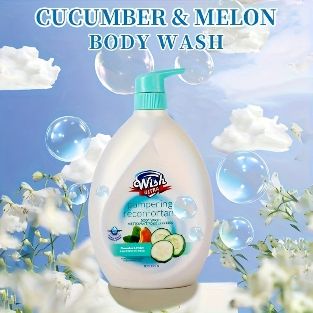 Pump-Bottle Body Wash with Vitamin E Label, Five Scent Options and Single or Two-Piece Packs