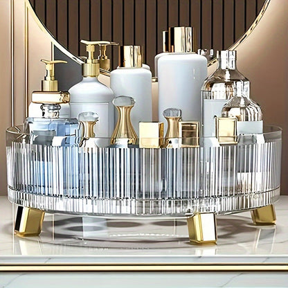 360° Rotating Makeup Organizer Large Capacity Spinning Cosmetic Storage Tower for Vanity Bathroom Kitchen Countertop Perfume Lipstick Skincare Holder