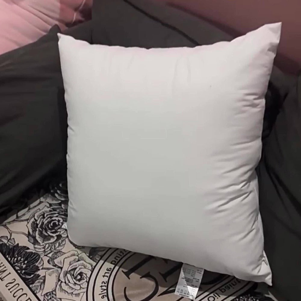Four-Pack White Throw Pillow Inserts with Zippered Covers in 14-, 16-, 18-, 20- or 22-Inch Square Sizes