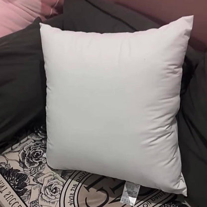 Four-Pack White Throw Pillow Inserts with Zippered Covers in 14-, 16-, 18-, 20- or 22-Inch Square Sizes