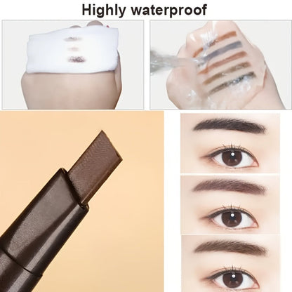 Eyebrow Pencil 12-Pack Double-Ended Waterproof — Automatic Twist-Up Brow Pencil with Spoolie Brush, 4 Natural Shades, Long-Lasting Easy Brow Makeup for Women