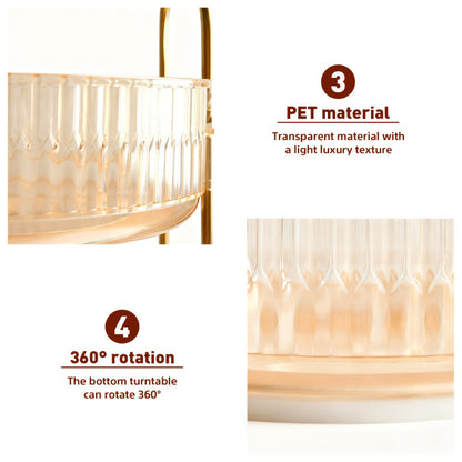 Rotating Multi-Level Makeup Organizer with Detachable Trays and 12 Exact Color-and-Layer Options
