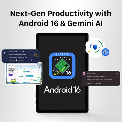 Android Tablet 11-Inch Business Model with Android 16 or 13, Up to 8GB RAM and 128GB Internal Storage