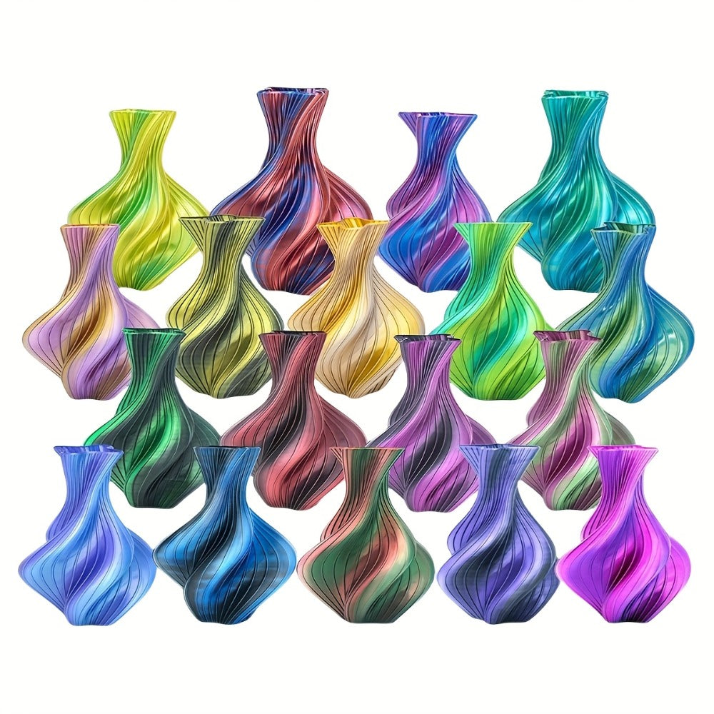 High Gloss PLA Filament 1.75mm 1kg Low Warping – Black White Dual Tri Rainbow Multicolor 3D Printer Filament ±0.02mm | Shiny PLA Spool for Creality Ender 3 5 Neo Bambu Lab Prusa FDM Printers