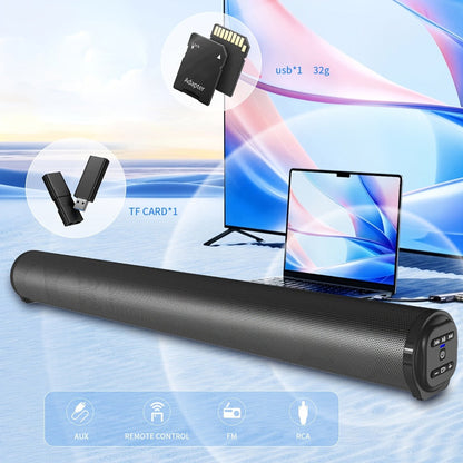 4D Echo Pearl Hi-Fi Soundbar with Subwoofer – Surround Sound Speaker System for TV, Computer & Laptop, Infrared Remote Control, Wired & Wireless, Portable Home Theater Soundbar