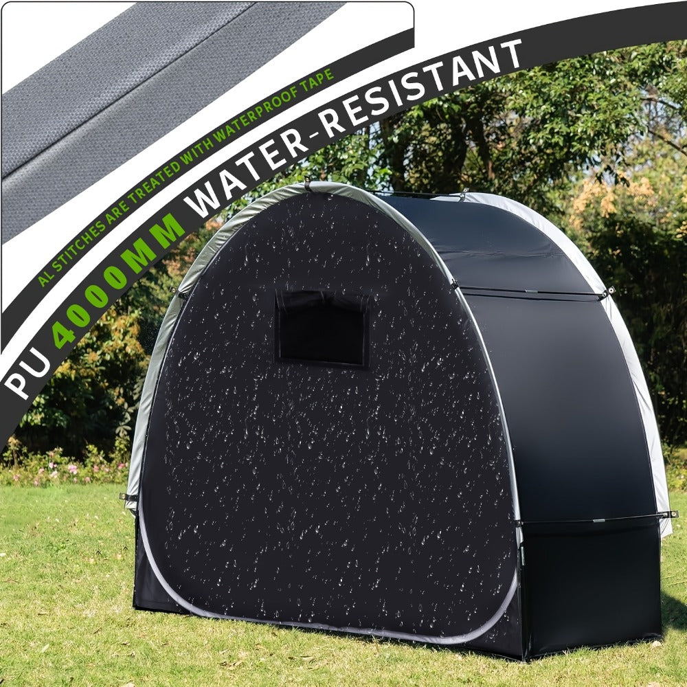 Bike Storage Shed Tent Outdoor Waterproof Bicycle Cover Shelter 210D Oxford PU4000 for 2-3 Bikes Lawn Mower Garden Tool Storage