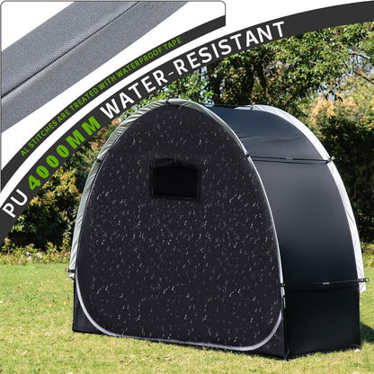 Bike Storage Shed Tent Outdoor Waterproof Bicycle Cover Shelter 210D Oxford PU4000 for 2-3 Bikes Lawn Mower Garden Tool Storage