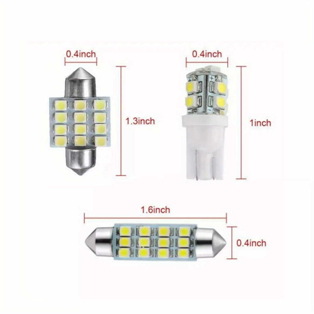 LED Car Interior Light Bulbs 40PCS W5W 168 6000K Cold White – Width Indicator Reading Roof Dome Lamp Replacement Set