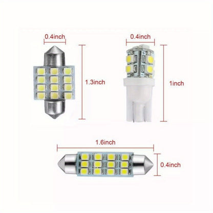 LED Car Interior Light Bulbs 40PCS W5W 168 6000K Cold White – Width Indicator Reading Roof Dome Lamp Replacement Set