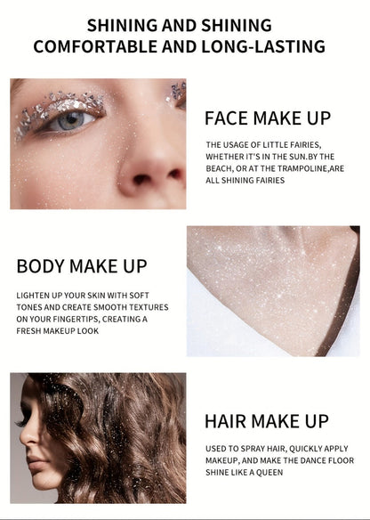 100 ml Star-Shaped Body Shimmer Spray for Hair, Skin and Clothing in Single Checkout Option