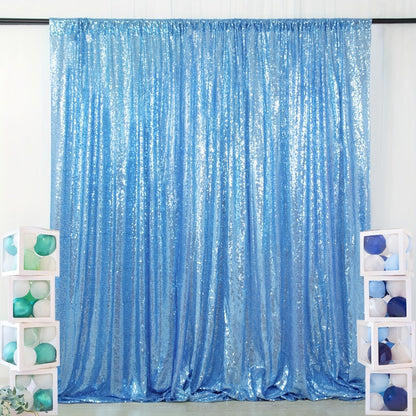 Sequin Backdrop Curtain for Party Wedding - 4x8ft Shimmering Glitter Curtain for Birthday Photo Booth Stage Decoration, Easy Hang, Multi-Color