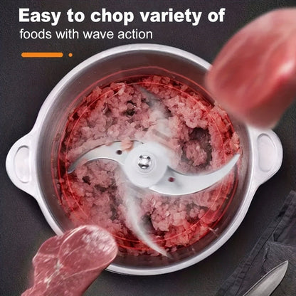 Electric Food Chopper with 2 Bowls & Dual-Level Blades – Mini Food Processor for Grinding Meat Chopping Nuts Salad Prep – Upgraded Compact Kitchen Chopper for Home Use