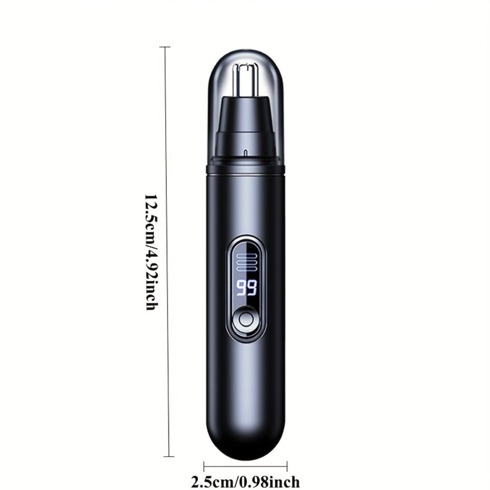 Rechargeable Nose, Ear and Eyebrow Hair Trimmer with LED Display in Two Exact Checkout Configurations