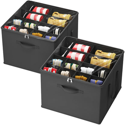 Shoe Storage Organizer with Clear Cover – Foldable Shoe Box for Closet, Fits 12-16 Pairs, Reinforced Handles, Dust-Proof Non-Woven Fabric, Space-Saving Stackable Design for Boots Heels Sneakers, 1/2/3 Pack