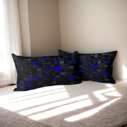 3-Piece Duvet Cover Set with Dimensional Geometric Cube Print, Zipper Closure and Five Color Options