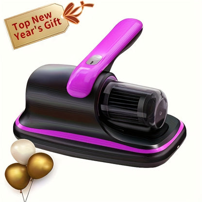 Cordless Mattress Vacuum Cleaner with 4500Pa Label, Two-Speed Control, Clear Dust Cup and Purple Trim