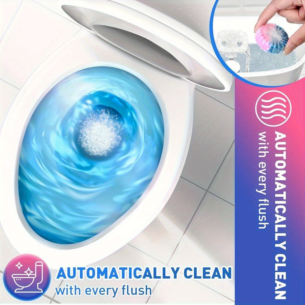 Toilet Bowl Cleaner Tablets 24 Pack, Automatic Toilet Tank Cleaning Tablets with Fresh Pine and Lemongrass Scent, Strong Detergent Bubbles for Bathroom Toilet Tank Cleaner Maintenance