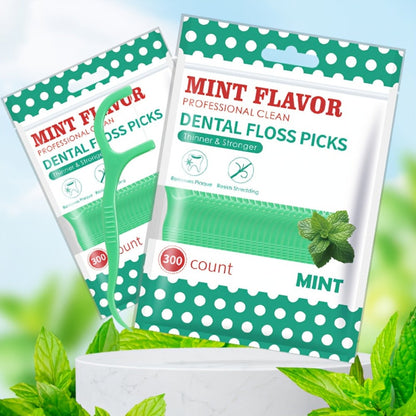 600-Count Mint Floss Picks with Ultra-Fine Disposable Sticks for Home, Travel and Daily Oral Care