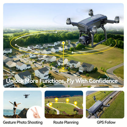Bwine F7GB2 4K GPS Drone with 3-Axis Gimbal – 8.2MP Ultra-HD Camera 50-Min Flight Time 3.2KM Range Level 6 Wind Resistance FAA Remote ID Compliant Route Planning Gift for Adults Photographers 2 or 3 Batteries