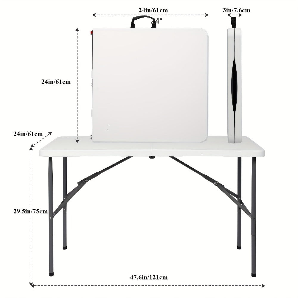 1.5-Inch Heavy-Duty Folding Tables with Carry Handle and Weather-Resistant Finish detail image - detail view 3