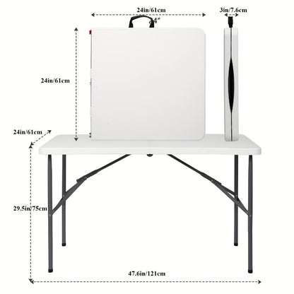 1.5-Inch Heavy-Duty Folding Tables with Carry Handle and Weather-Resistant Finish detail image - detail view 3