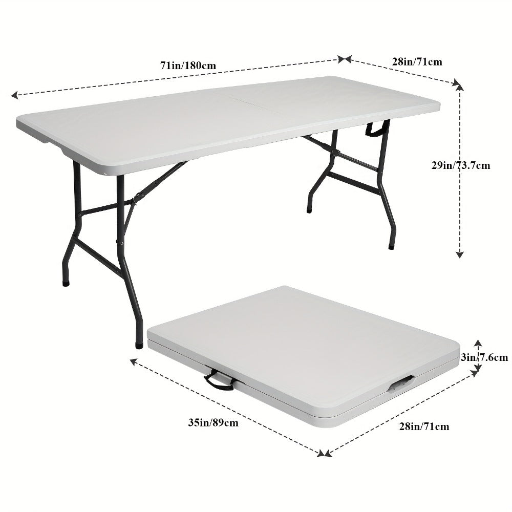 1.5-Inch Heavy-Duty Folding Tables with Carry Handle and Weather-Resistant Finish detail image - detail view 4