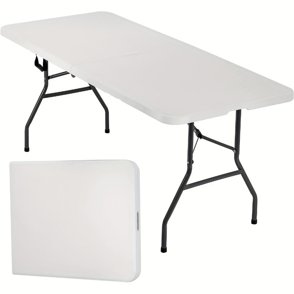 Folding Tables, Heavy Duty Folding Table 4ft 6ft with 1.5" Thick HDPE Tabletop & Carrying shown in the main product view