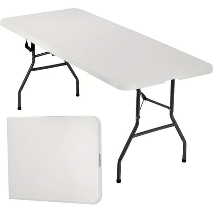 Folding Tables, Heavy Duty Folding Table 4ft 6ft with 1.5" Thick HDPE Tabletop & Carrying shown in the main product view
