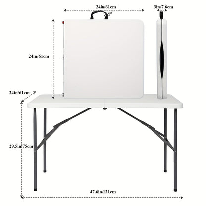Folding Tables shown in the White-4ft option