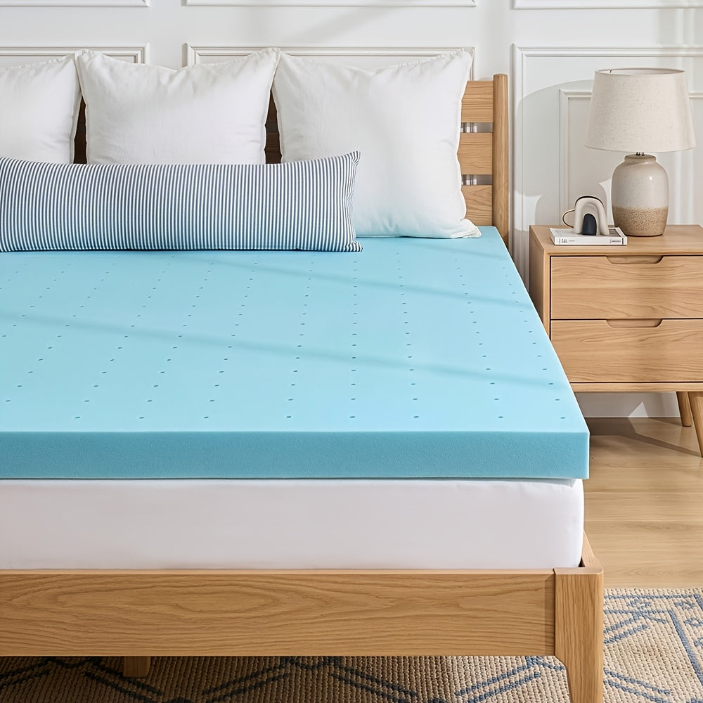 Mattress Topper shown in the 2 Inch-Blue, Full option