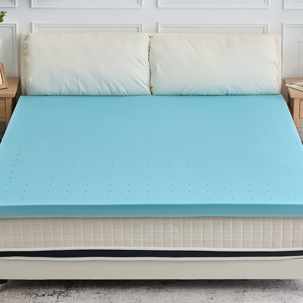 Mattress Topper shown in the 3.8 Inch-Blue, Twin XL option
