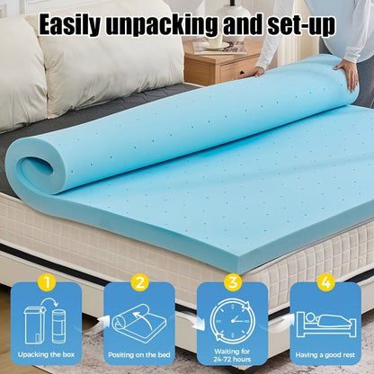 1.5-Inch Mattress Topper with Memory Foam, Bed Mattress Pad for Bedroom detail image - detail view 11