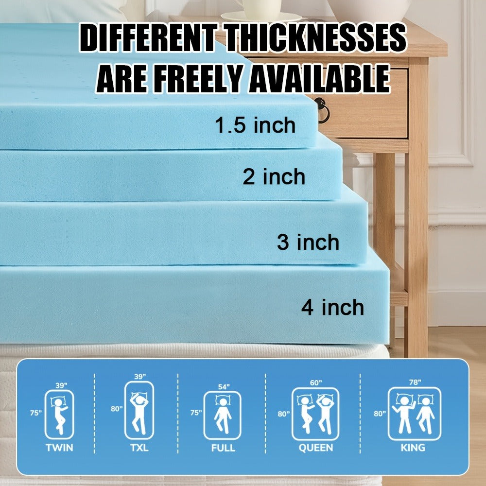 1.5-Inch Mattress Topper with Memory Foam, Bed Mattress Pad for Bedroom detail image - detail view 4