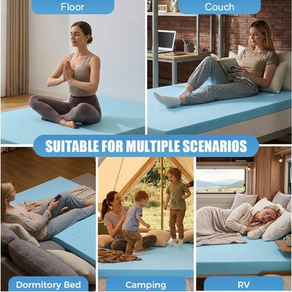 1.5-Inch Mattress Topper with Memory Foam, Bed Mattress Pad for Bedroom detail image - detail view 6
