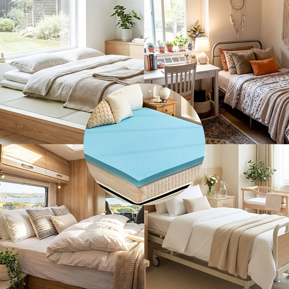 1.5-Inch Mattress Topper with Memory Foam, Bed Mattress Pad for Bedroom detail image - detail view 7
