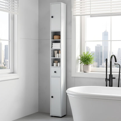 1-Drawer Freestanding Bathroom Cabinet with Adjustable Shelves and Multiple Color Options detail image - detail view 6