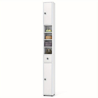 1-Drawer Freestanding Bathroom Storage Cabinet with Adjustable Shelves detail image - detail view 4